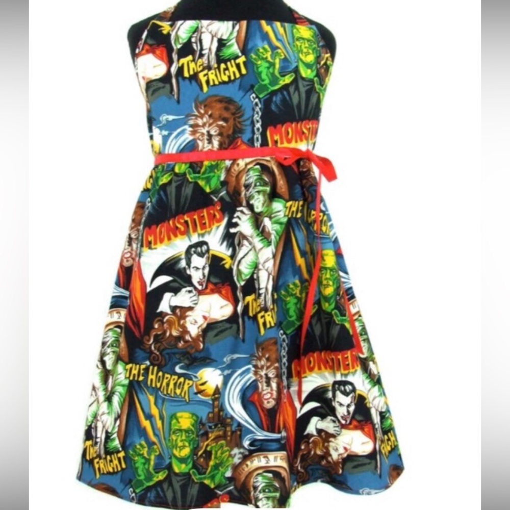 Classic Monsters Girl Dress, Vintage Style,